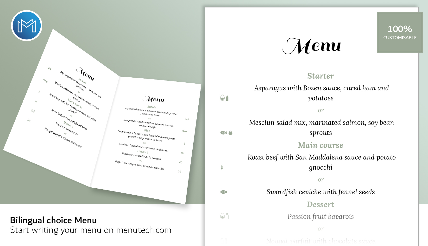 Menu scelta