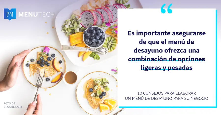 Healthy options on Breakfast menus Menutech