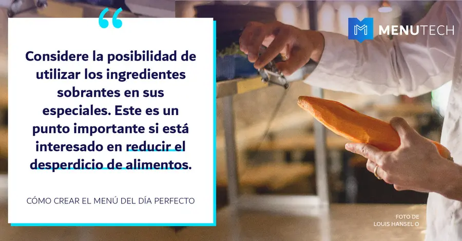 Reduce food waste with Daily Specials Menutech