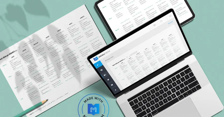 Meal plan made on Menutech