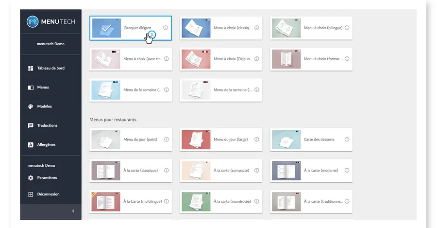 Étape2: Choisissez un modèle