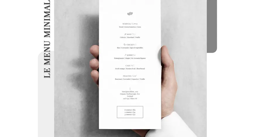 Le menu minimaliste pour la Saint-Valentin