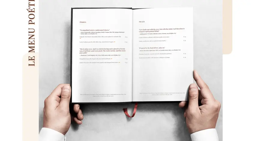 Le menu poétique pour la Saint-Valentin