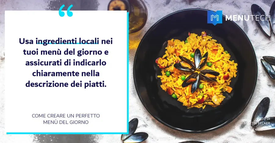 Include famous dishes in Daily Specials Menutech