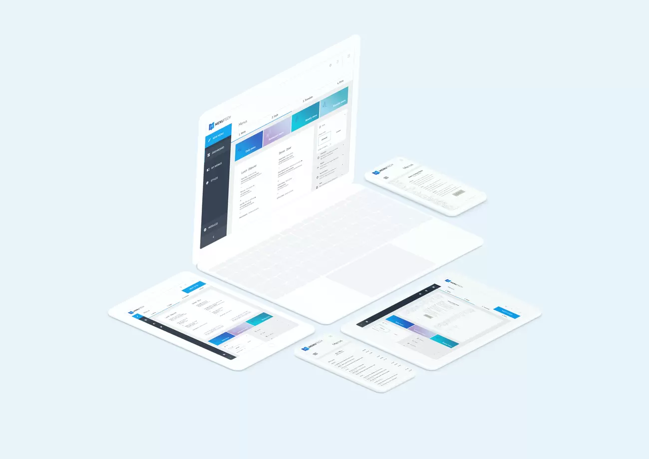 Style a menu with Menutech
