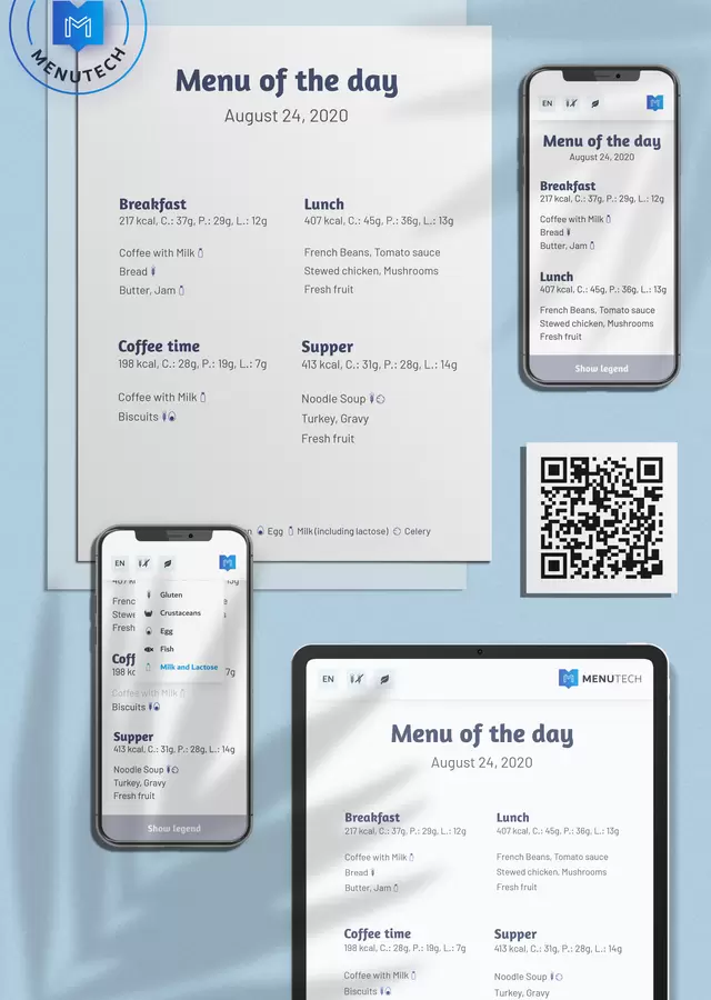 Contactless and Mobile Friendly Menus by Menutech