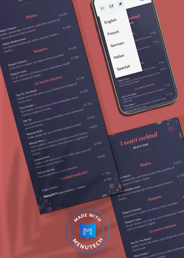 Menutech Il software per tradurre i menù