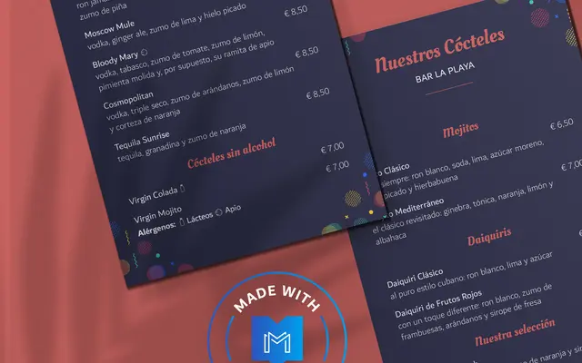 Creador de la lista de bebidas en línea