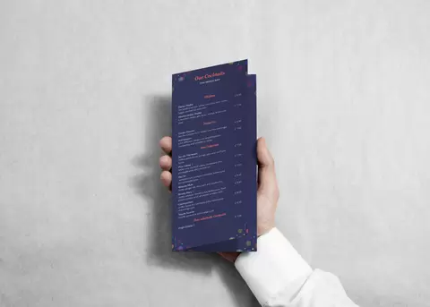 Cocktail menu
