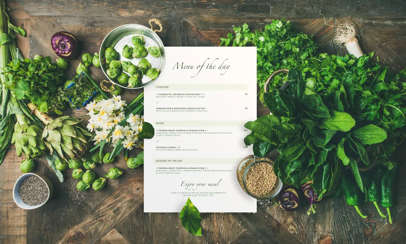 Green menu design